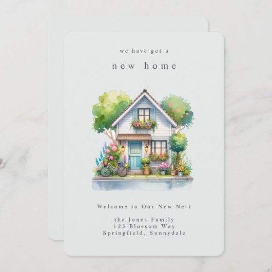 新しい家にようこそ　ネストルドヘイブン　グリーティングカード シーズンカード (正面/裏面)