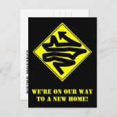 「新しい家に向かっているぞ！」 案内ポストカード (正面/裏面)