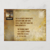 新しい家に引っ越した | 超大型タワー 案内ポストカード (裏面)