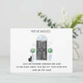 新しい家に引っ越してきた黒扉と猫 案内状 (スタンド正面)