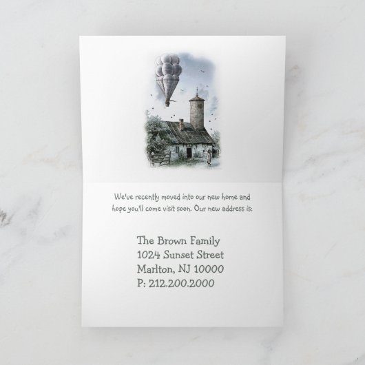 新しい家に引っ越しました |国側 案内状 (内部)