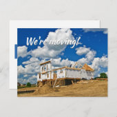 新しい家に引っ越す！家族またはビジネス 案内ポストカード (正面/裏面)