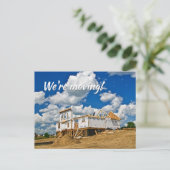 新しい家に引っ越す！家族またはビジネス 案内ポストカード (スタンド正面)