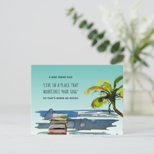 新しい家に魂を養う場所で生きる 案内ポストカード (スタンド正面)