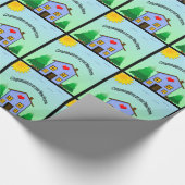 新しい家のお祝いの包装紙 ラッピングペーパー (角)