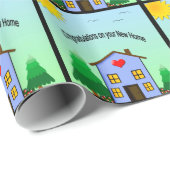 新しい家のお祝いの包装紙 ラッピングペーパー (ロールコーナー)