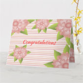 新しい家のお祝いまたは大事な行事 カード (黄色い花)