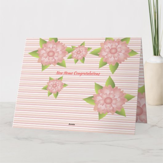 新しい家のお祝いまたは大事な行事 カード (裏面)