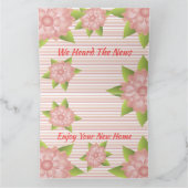 新しい家のお祝いまたは大事な行事 カード (内部)