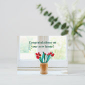 新しい家のご入居おめでとう　新築祝い ポストカード (スタンド正面)