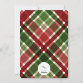 新しい家のための休日のクラシックPlaid写真 シーズンカード (裏面)