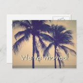 新しい家のための手のひらツリー写真の移動はがき 案内ポストカード (正面/裏面)