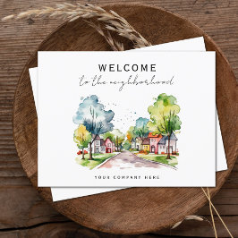 新しい家のオーナーさん、地域へようこそ 不動産 ポストカード