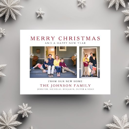 新しい家のクリスマス写真 シーズンカード