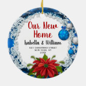 新しい家のクリスマス飾り|新しいホームギフト セラミックオーナメント (裏面)