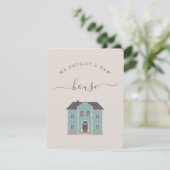 新しい家のクリーム＆ターコイズブルーのお知らせ (スタンド正面)