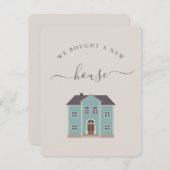 新しい家のクリーム＆ターコイズブルーのお知らせ (正面/裏面)