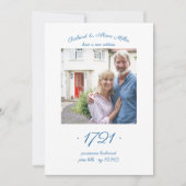 新しい家のドア番号エレガント写真の移動 案内状 (正面)