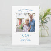 新しい家のドア番号エレガント写真の移動 案内状 (スタンド正面)