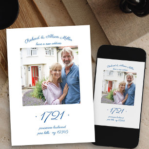 新しい家のドア番号エレガント写真の移動 案内状