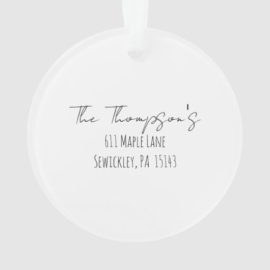新しい家のフロントドアアート ウェルカム 名前 住所 オーナメント (裏面)