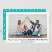 新しい家のホリデーカード | 年のはじめの写真 シーズンカード (正面/裏面)