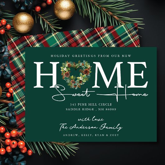 新しい家のホリデーシーズンお知らせ 招待状