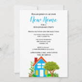 新しい家のホームパーティー カジュアルスタイル 招待状 (正面)