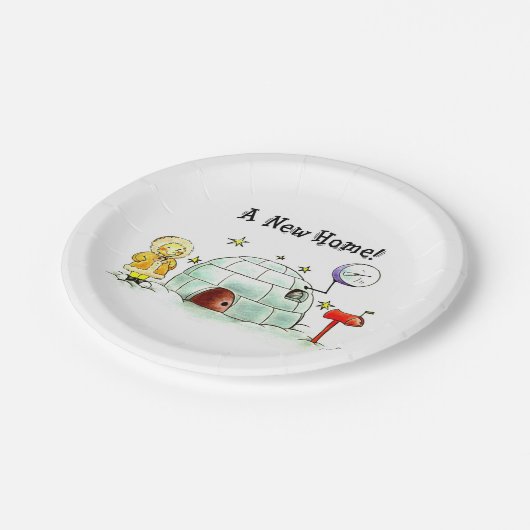 新しい家のホームパーティ ペーパープレート (アングル)