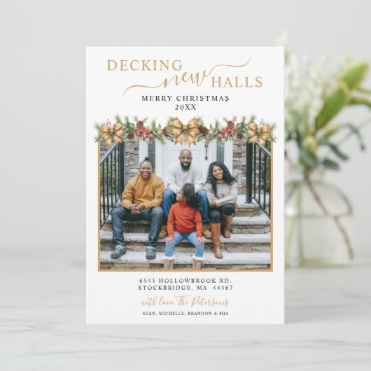 新しい家のホールを飾る フォト クリスマス 新しい家への引っ越し 案内状 (スタンド正面)
