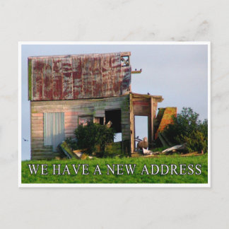 新しい家のポストカード - 新しい住所、引っ越しのユーモア 案内ポストカード