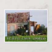 新しい家のポストカード - 新しい住所、引越しのユーモア 案内ポストカード (正面)