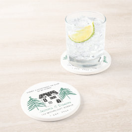 新しい家のミニマル初めてのクリスマス コースター