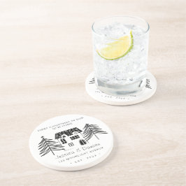 新しい家のミニマル初めてのクリスマス コースター