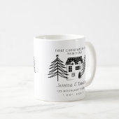 新しい家のミニマル初めてのクリスマス コーヒーマグカップ (正面右)