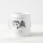 新しい家のミニマル初めてのクリスマス コーヒーマグカップ (正面左)