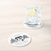 新しい家のミニマル初めてのクリスマス ラウンドペーパーコースター (インサイチュ)