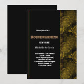 新しい家のモダンな秋のハウスウォーミンパーティー 招待状 (正面/裏面)