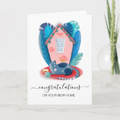 新しい家の不動産屋実在におめでとう カード (正面)