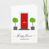新しい家の不動産屋実在の記念日 カード (正面)