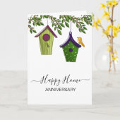 新しい家の不動産屋実在の車の記念日 カード (黄色い花)