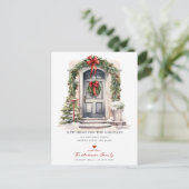 新しい家の休日のドア移動 案内ポストカード (スタンド正面)