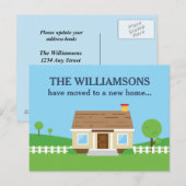 新しい家の住所変更 案内ポストカード (正面/裏面)