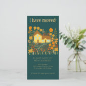 新しい家の住所 かわいい農家の木がないカード セーブザデート (スタンド正面)