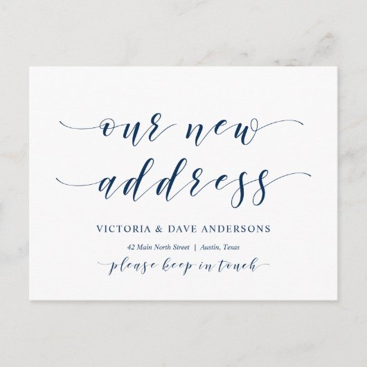 新しい家の住所、引越し案内 ポストカード (正面)