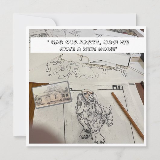 新しい家の住所 案内状 (正面)