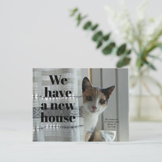 新しい家の写真がある 案内ポストカード (スタンド正面)