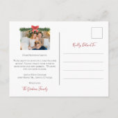 新しい家の写真のホリデーポストカード 案内ポストカード (裏面)