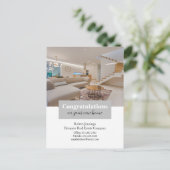 新しい家の写真ポストカードおめでとう ポストカード (スタンド正面)