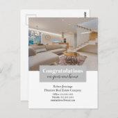 新しい家の写真ポストカードおめでとう ポストカード (正面/裏面)